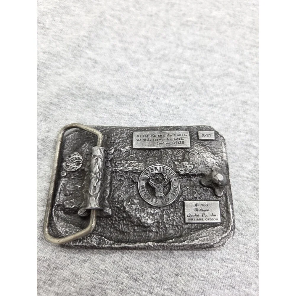 1983 Siskiyou Glory of the Lord Religious Enamel Belt Buckle